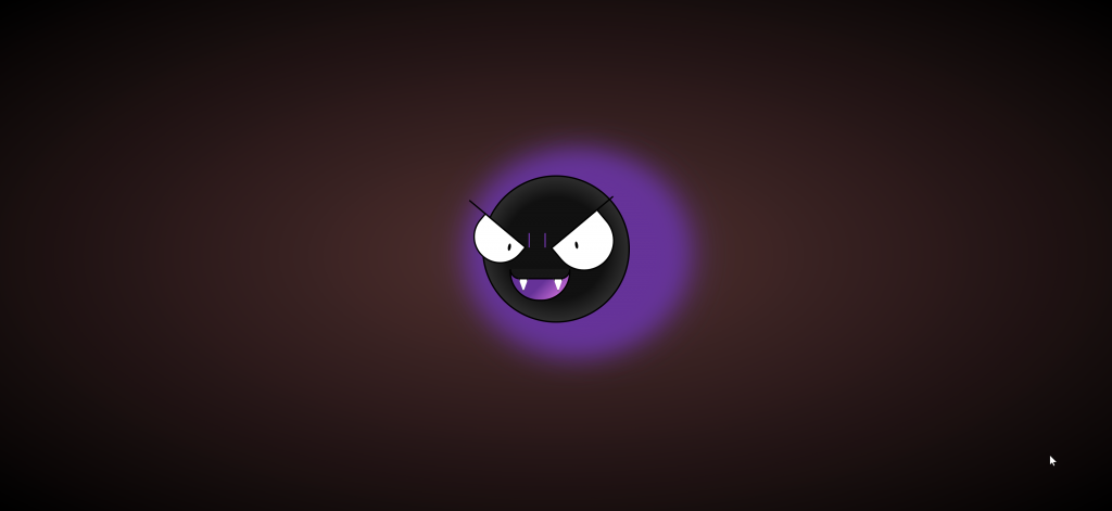 Screenshot of CSS art of the Pokemon Gastly.